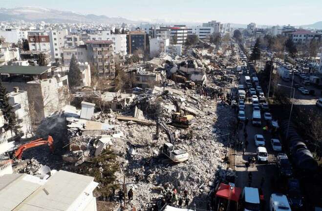 土耳其震区倒塌的建筑